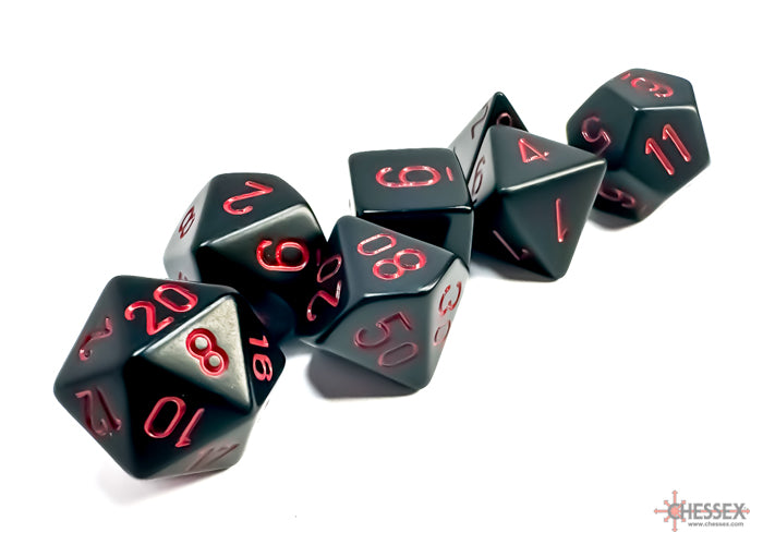Opaque: Poly Set Black/Red (7)