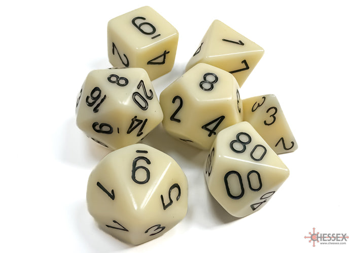 Opaque: Poly Set Ivory/Black (7)