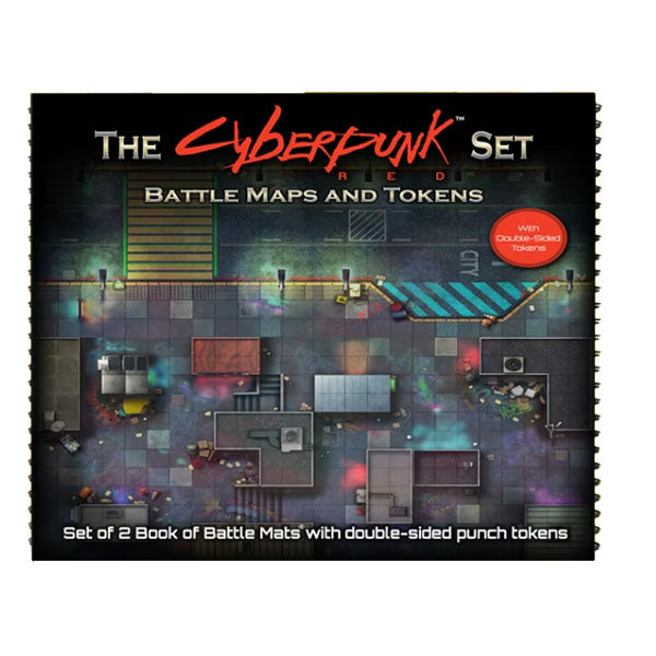 Battle Mat: Cyberpunk RED- Book of Battle Maps and Tokens Set