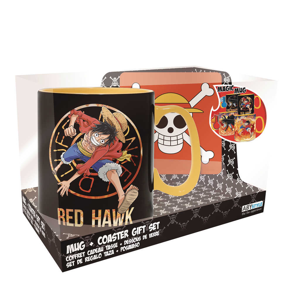 One Piece Luffy And Sabo Magic Mug And Coaster Set