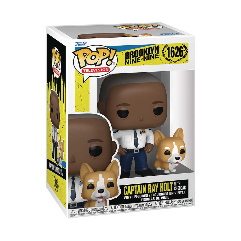 Pop TV Brooklyn Nine Nine Captain Holt W Cheddar Vinyl Figure