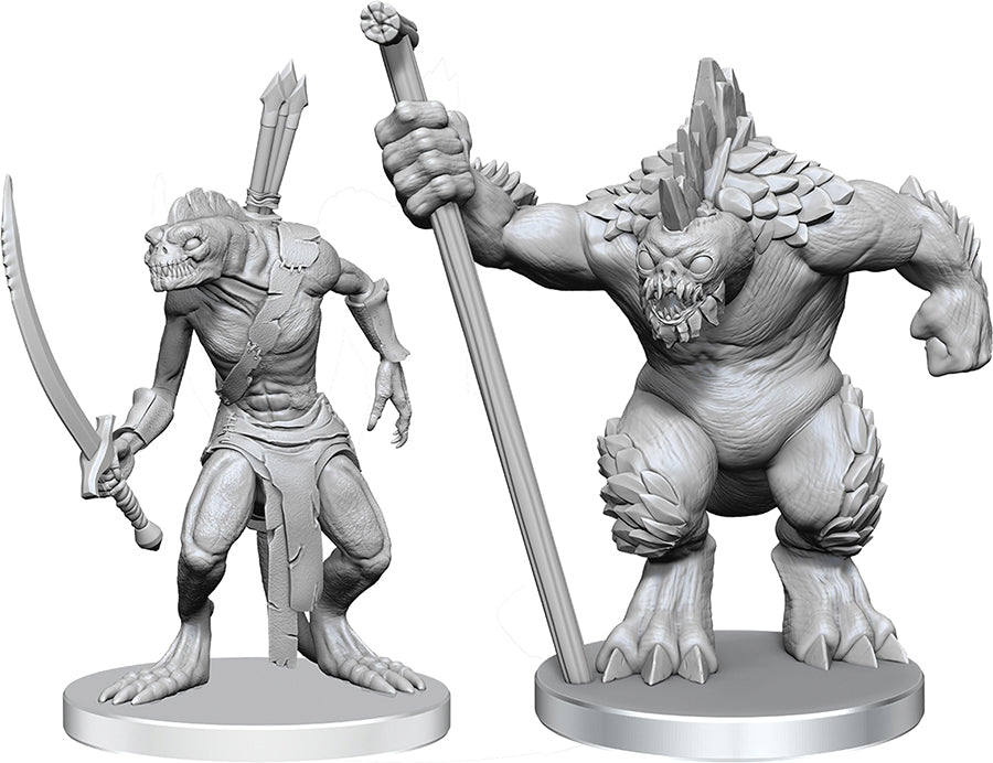Pathfinder Battles Deep Cuts Unpainted Miniatures: W26 Xulgath Skirmisher & Stoneliege
