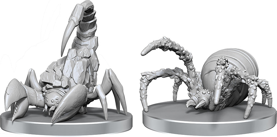 Pathfinder Battles Deep Cuts Unpainted Miniatures: W26 Cave Scorpion & Hunting Spider