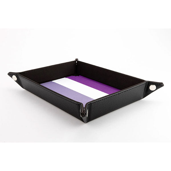 Dice Tray: Pride Velvet Folding Tray - Asexual