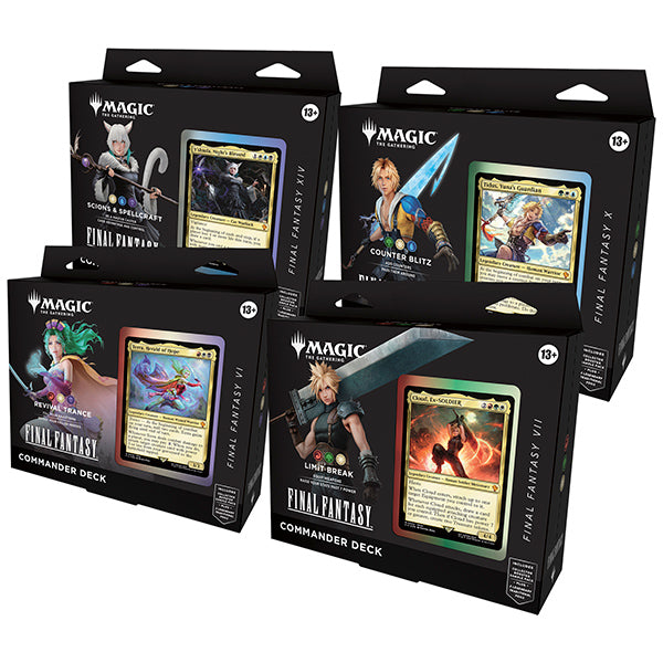Final Fantasy Commander Deck Display (4 decks) - MTG: Universes Beyond (Local Pick-Up Only)