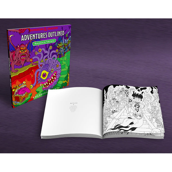 D&D Adventures Outlined Coloring Book
