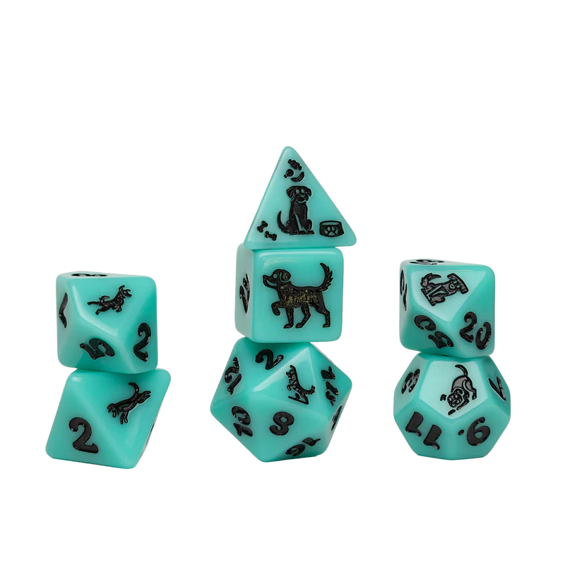 RPG Dice Set (7): Animal Series - Seafoam Shepherd