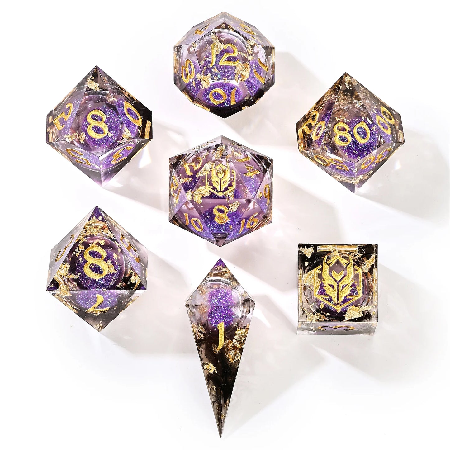 Captured Magic Sharp Resin Dice Midnight Velvet