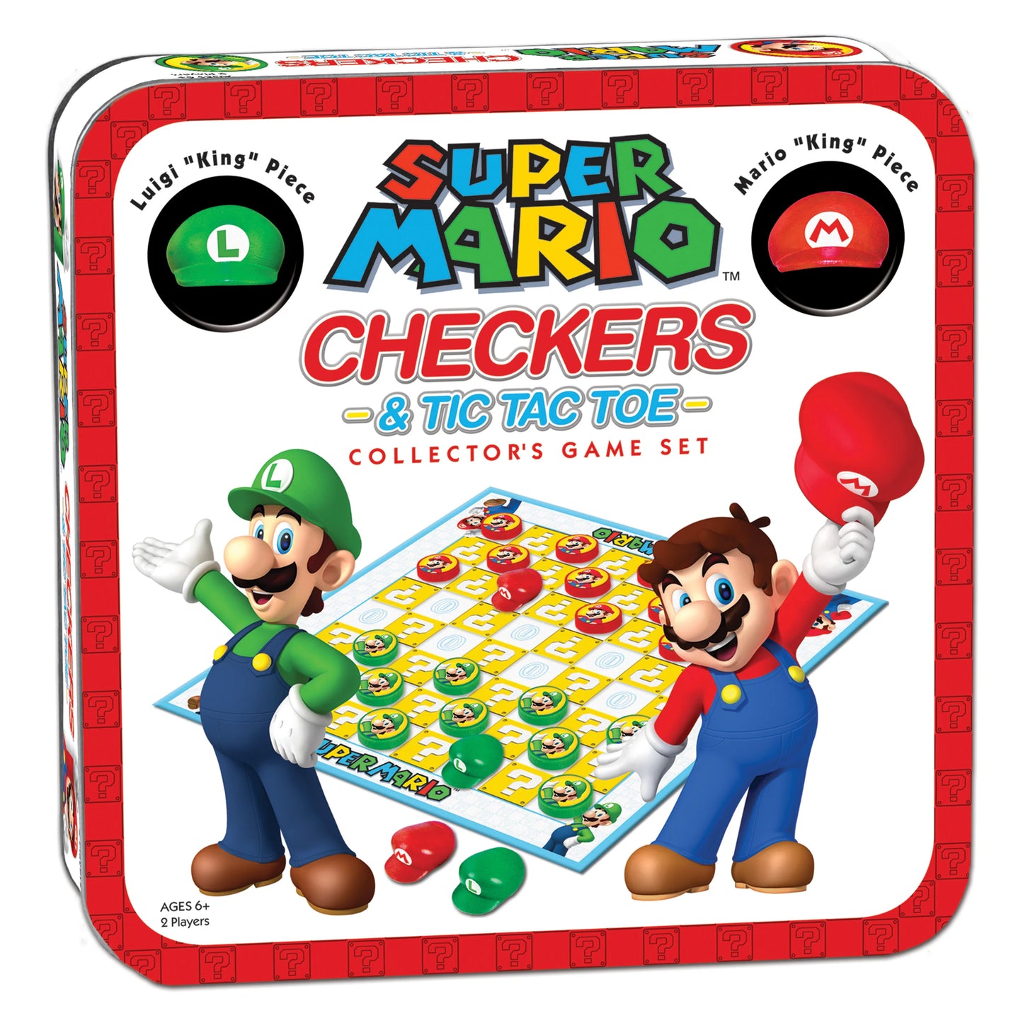 Super Mario Checkers & Tic Tac Toe Collector's Game Set