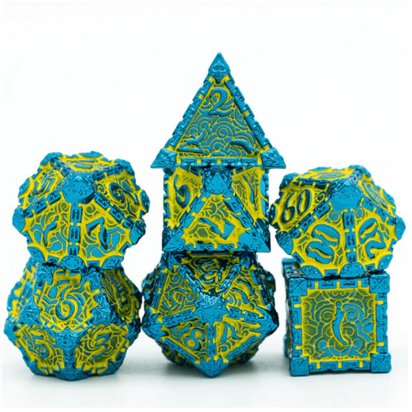 Dagger of Venom: Yellow RPG Metal Dice Set