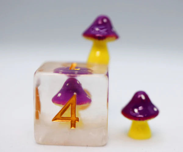 Foam Brain Games Purple Mushroom RPG Dice Set