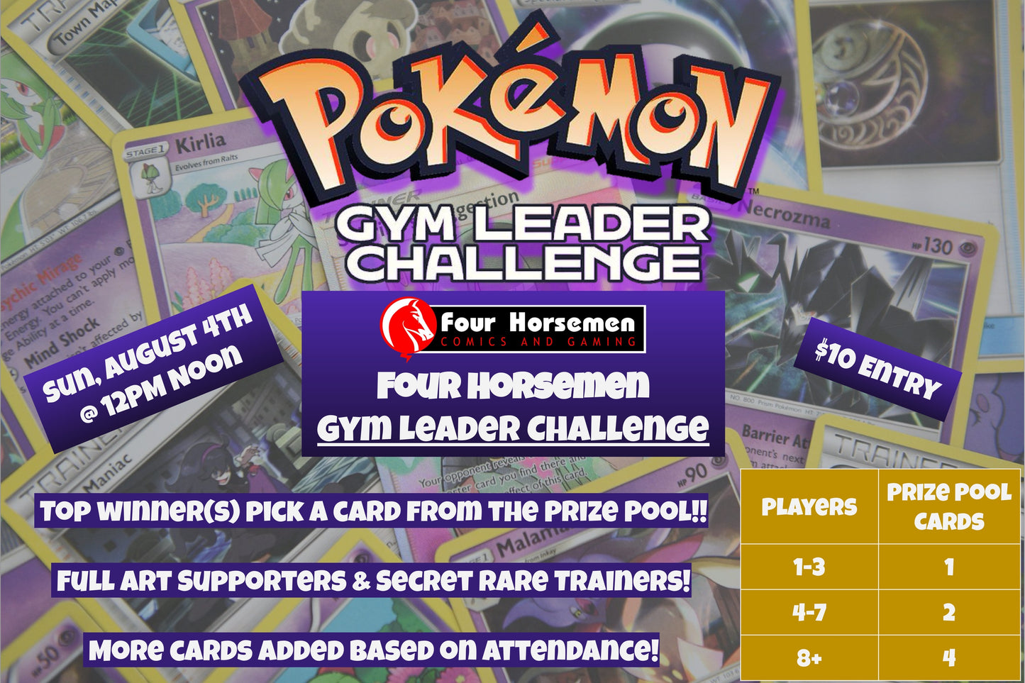 Pokemon Gym Leader Challenge (GLC) Tournament - August 4, 2024