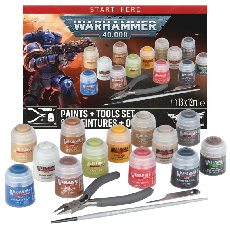 Warhammer 40K: Paints + Tools Set (2026)
