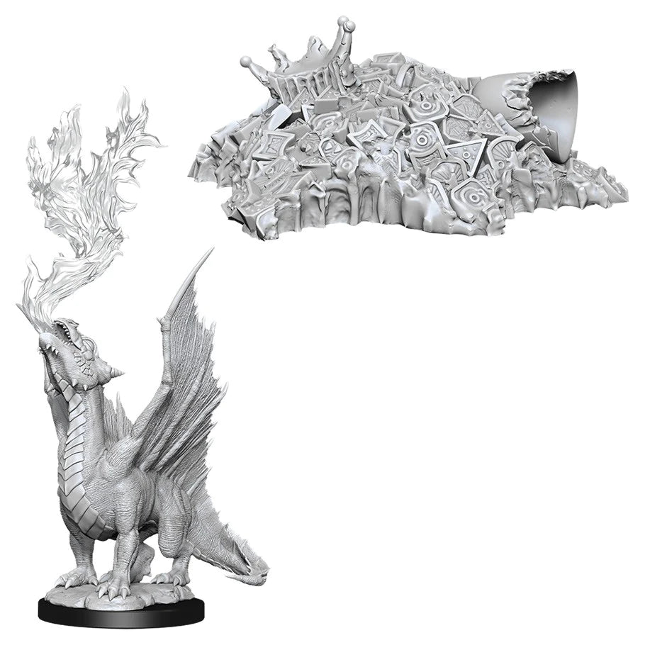 D&D Nolzur's Marvelous Miniatures: Gold Dragon Wyrmling & Small Treasure Pile