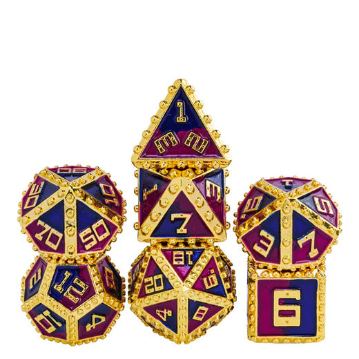King's Brigandine Armor - Metal RPG Dice Set