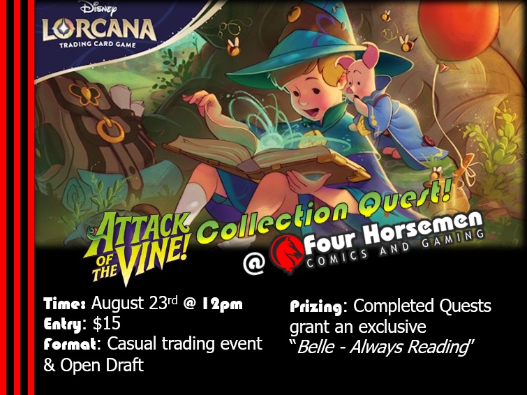 Attack of the Vine! Collection Quest @ Four Horsemen - August 23rd, 2026