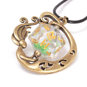Mermaid D20 Dice Necklace