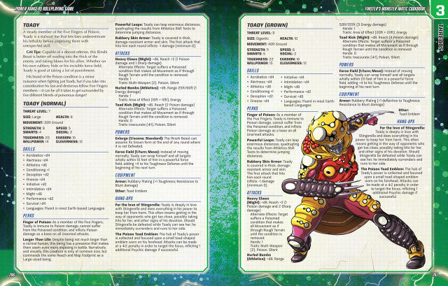 Power Rangers Roleplaying Game Finster's Monster-Matic Cookbook Sourcebook
