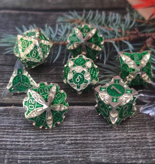 Foam Brain Games: Elvish Royal Arrow Metal RPG Dice Set
