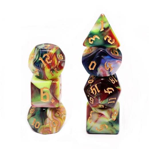 Foam Brain Games Plastic Dice Secret Garden RPG Dice Set