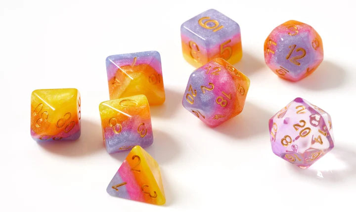 RPG Dice Set (7): Tahitian Sunset