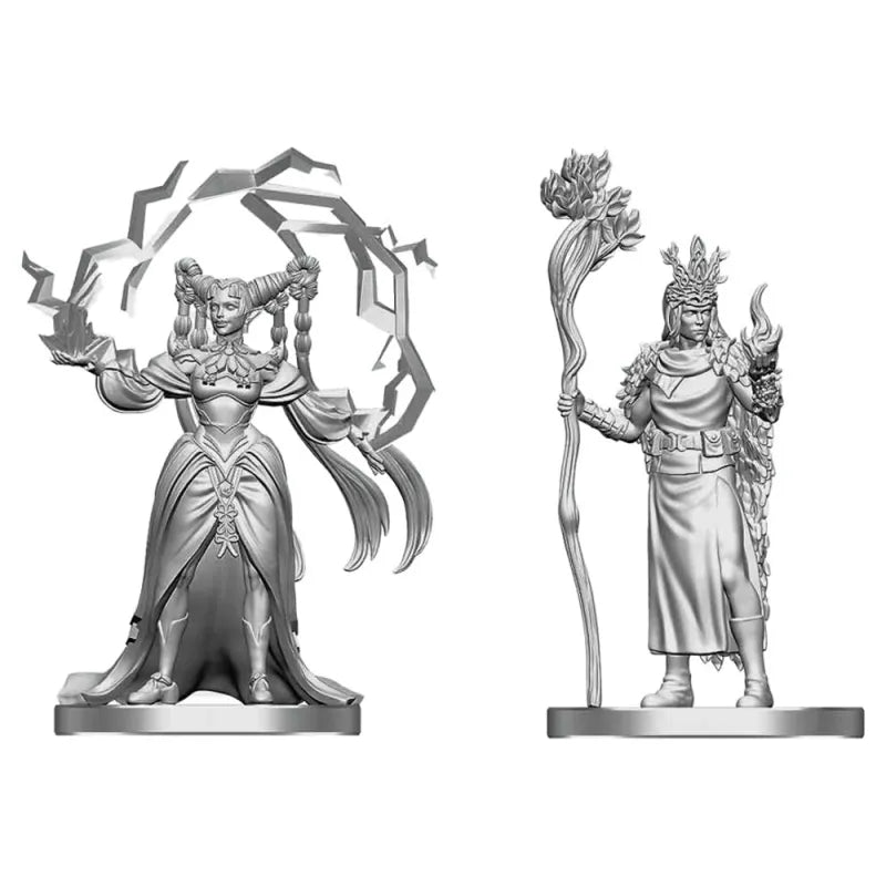 D&D Nolzur's Marvelous Unpainted Minis: Human Druid & Elf Sorcerer