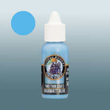 Gigawatt Blue - two thin coats
