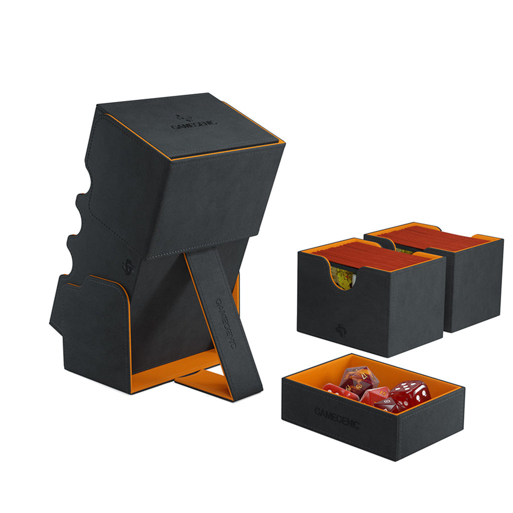 Stronghold 200+ Deck Box: XL Black/Orange