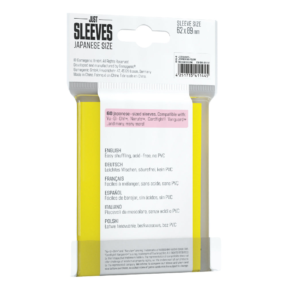 Just Sleeves - Japanese Size Yellow