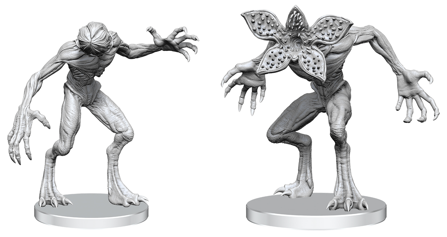 Stranger Things Unpainted Miniatures: Demogorgons