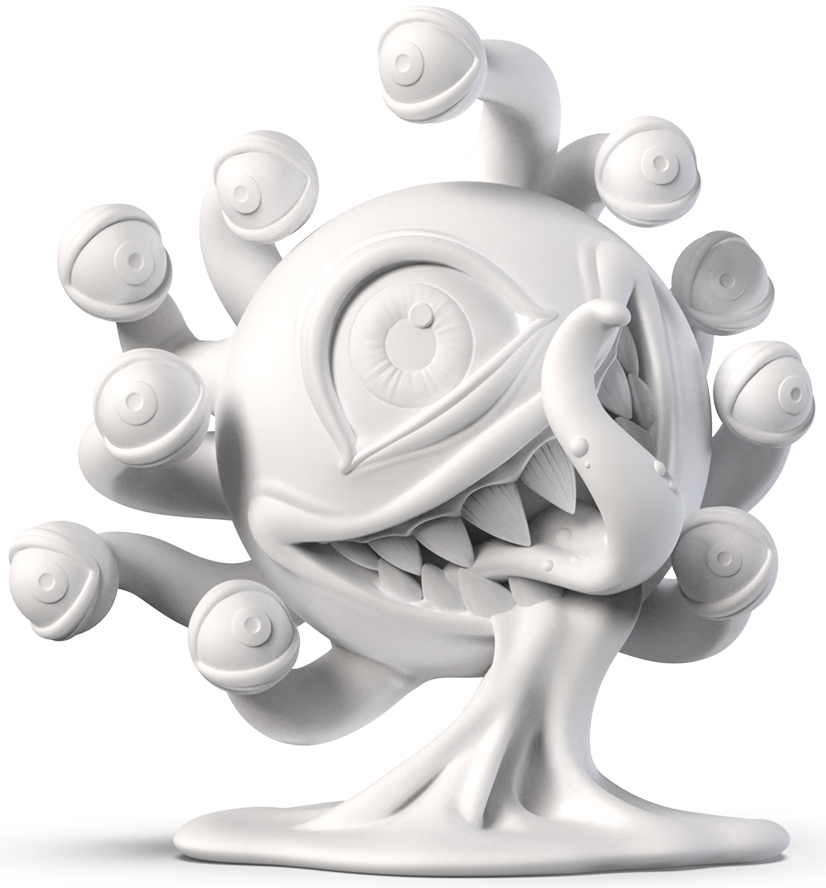 KIDROBOT RESIN - DND BEHOLDER 7`` Blank (Copy)