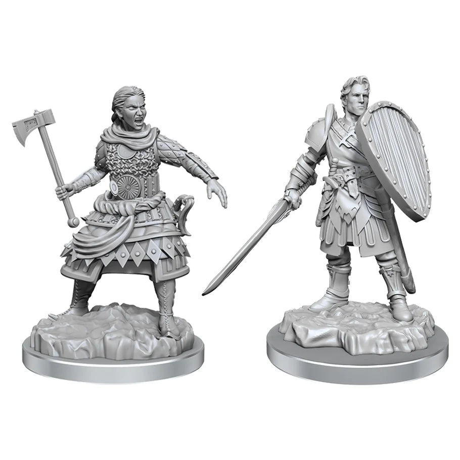 D&D Nolzur's Marvelous Miniatures: Human Fighters (Male & Female)