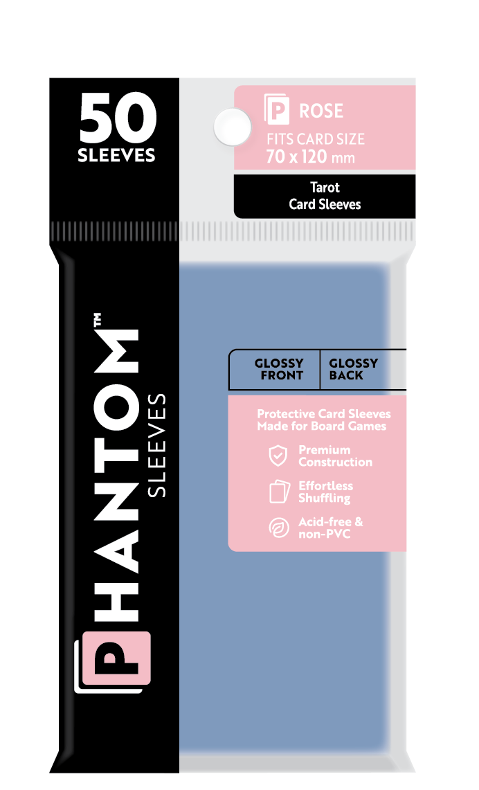Phantom Sleeves: "Rose Size" (70mm x 120mm) - Gloss/Gloss (50)