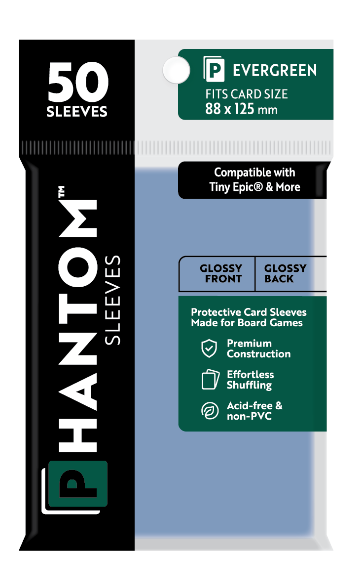 Phantom Sleeves: "Evergreen Size" (88mm x 125mm) - Gloss/Gloss (50)