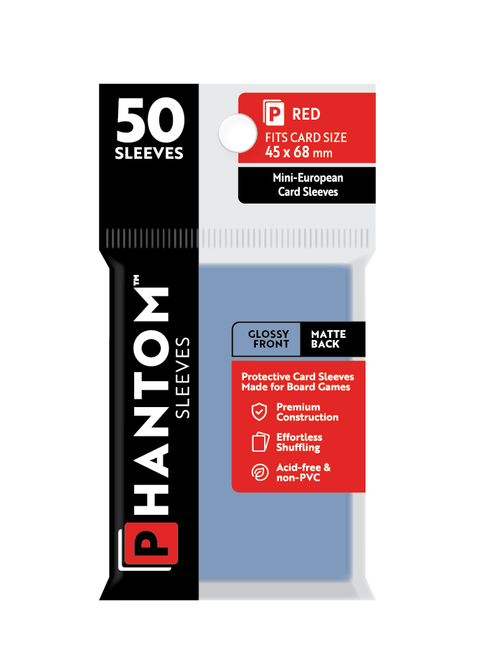 Phantom Sleeves: "Red Size" (45mm x 68mm) - Gloss/Matte (50)