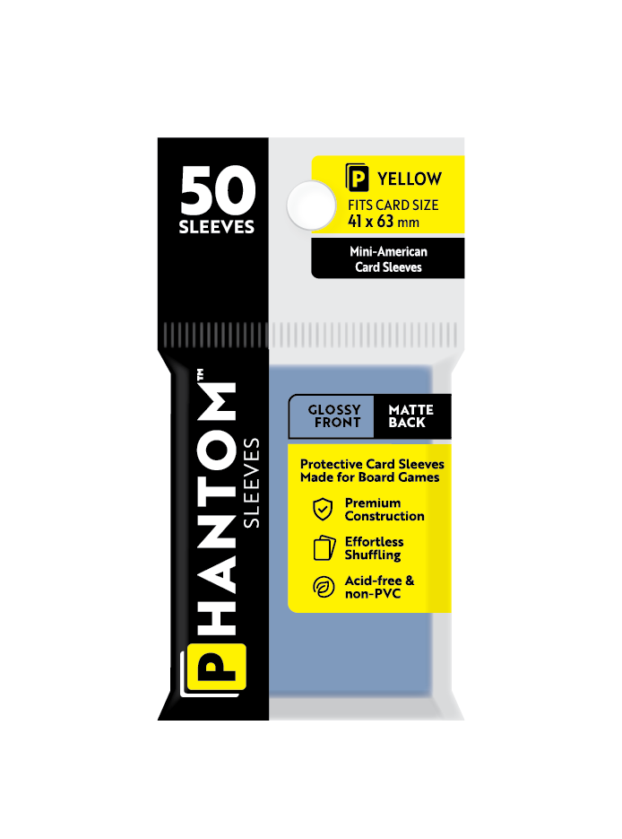Phantom Sleeves: "Yellow Size" (41mm x 63mm) - Gloss/Matte (50)