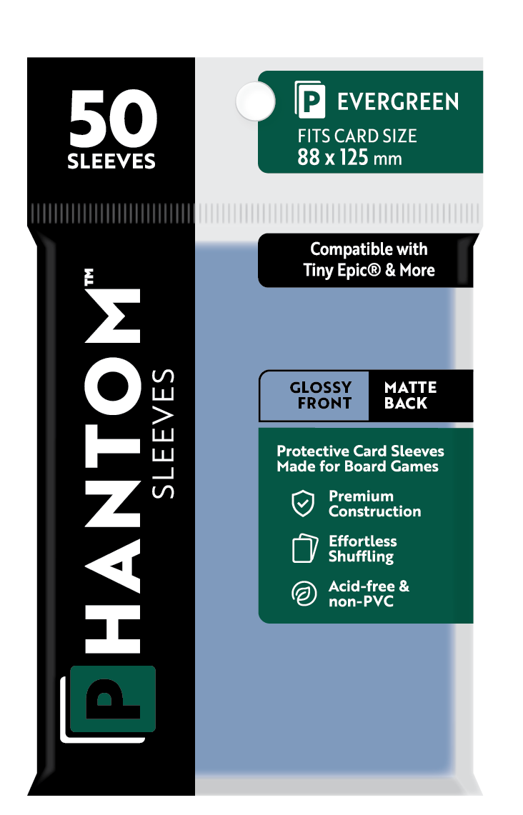 Phantom Sleeves: "Evergreen Size" (88mm x 125mm) - Gloss/Matte (50)