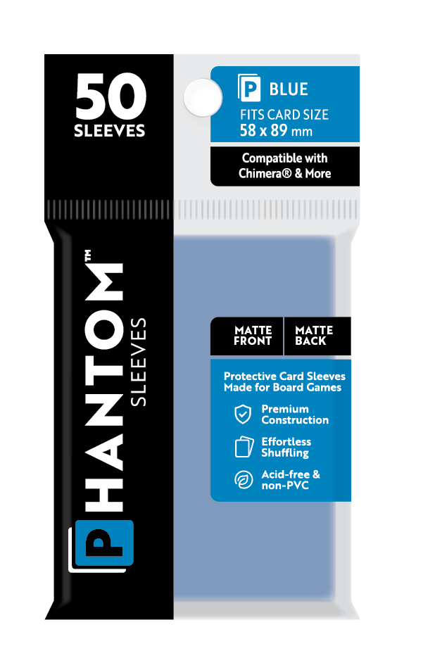 Phantom Sleeves: "Blue Size" (58mm x 89mm) - Matte/Matte (50)