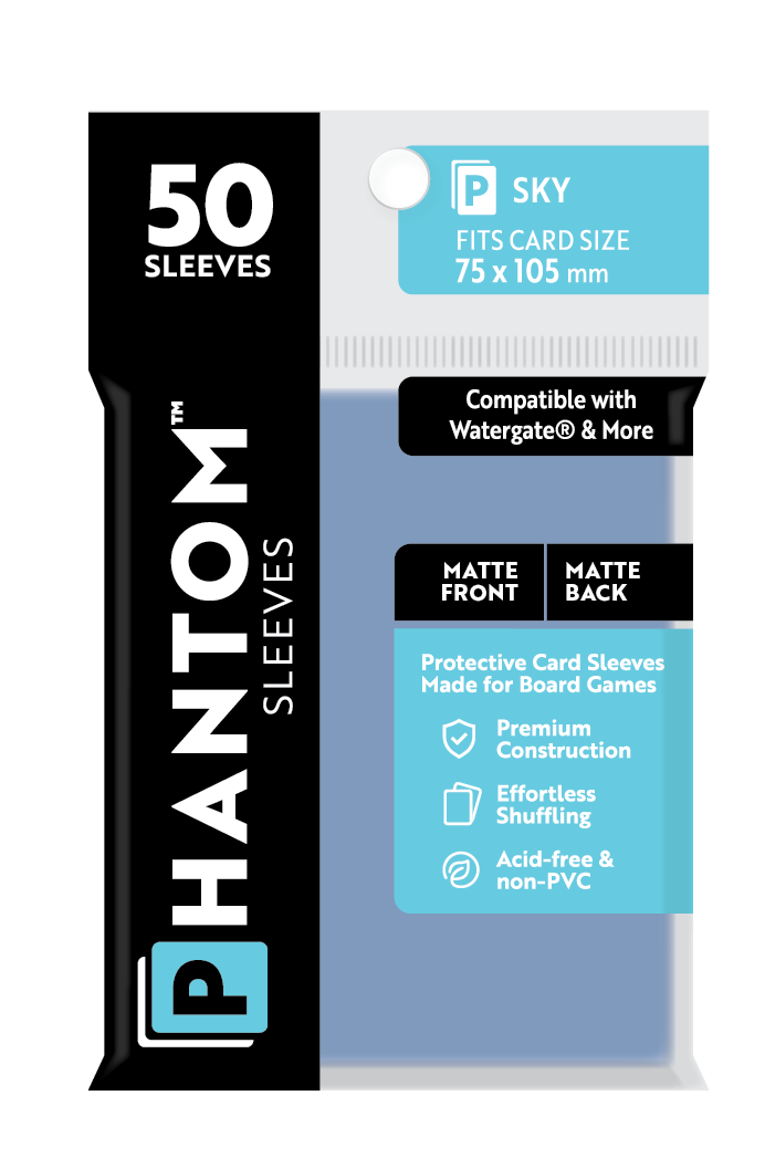 Phantom Sleeves: "Sky Size" (75mm x 105mm) - Matte/Matte (50)