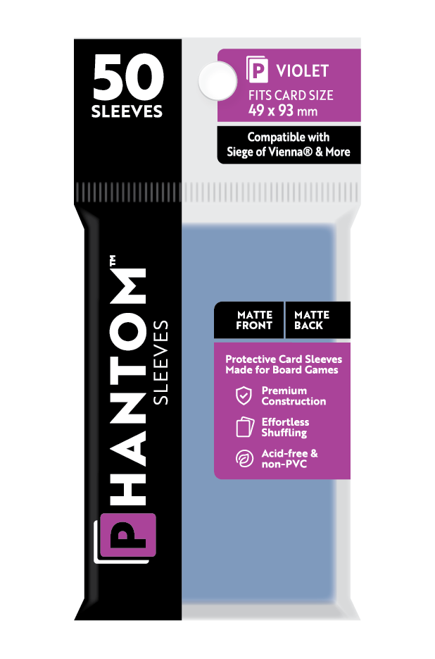 phantom card sleeves Phantom Sleeves: "Violet Size" (49mm x 93mm)