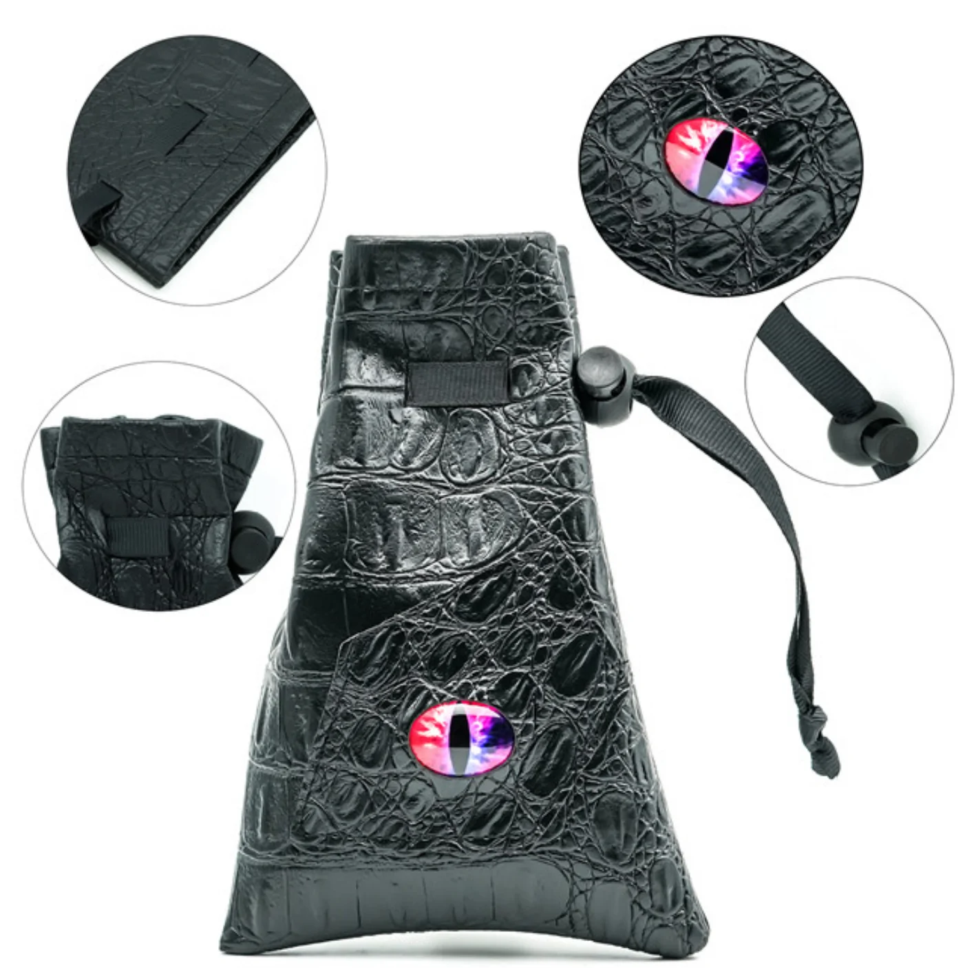 Foam Brain Games: Black Leatherette Changeling Eye Dice Bag