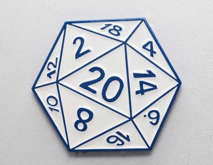 Shadow Variant D20 Enamel Pin: Blue