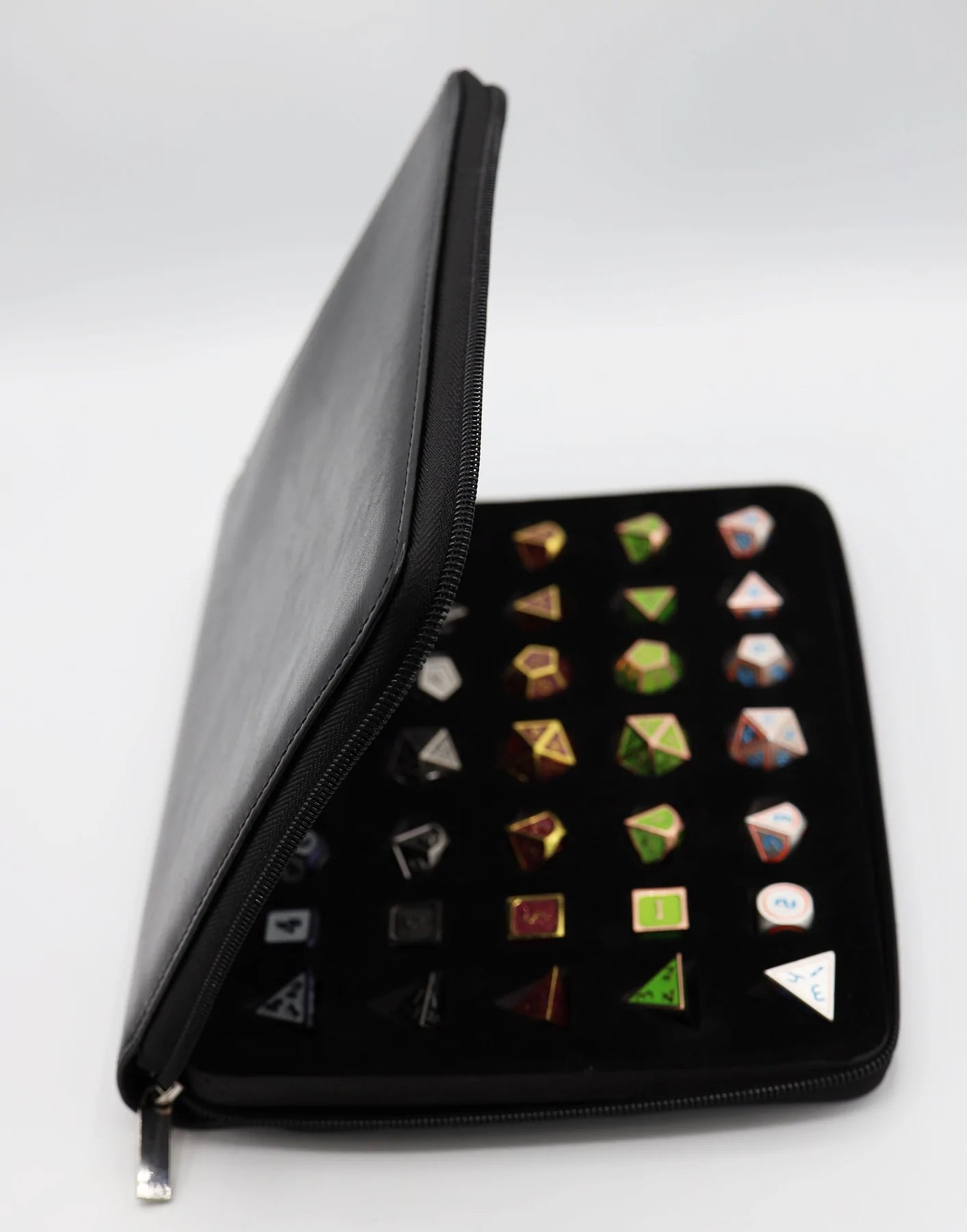 Foam Brain Games: Black Leatherette Folio Dice Case