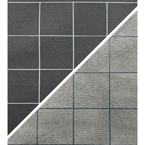 Reversible Battlemat: 1-inch Square - Black/Grey