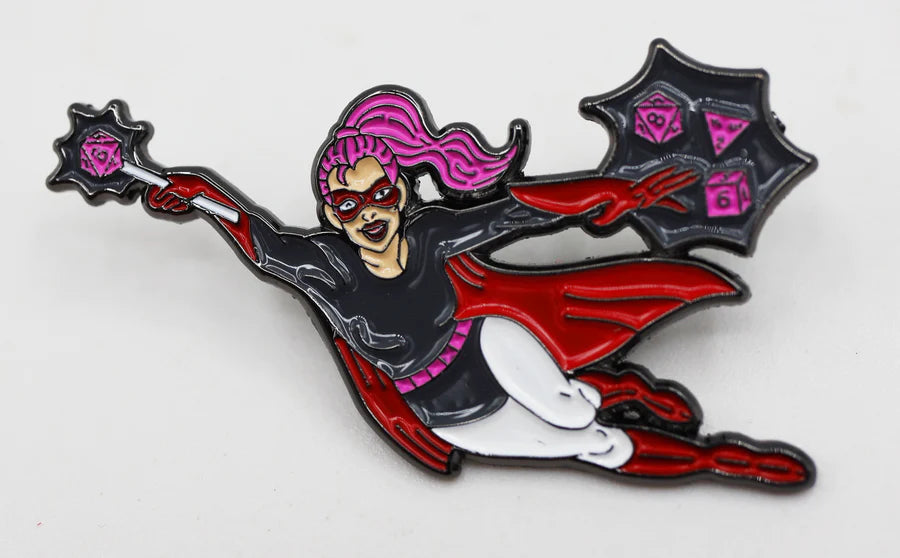 Foam Brain Games: Enamel Pin: Might D20 (Pin Bazaar Rose City Comic Con 2021)