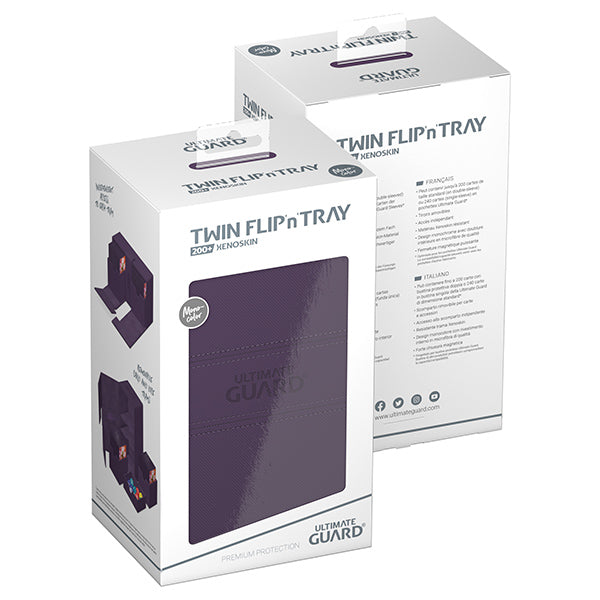 Deck Case: Twin Flip´n´Tray 200+ Standard Size Monocolor- Purple