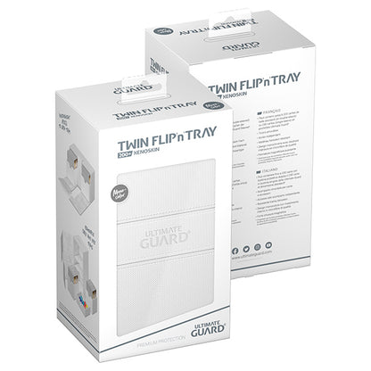 Deck Case: Twin Flip´n´Tray 200+ Standard Size Monocolor- White
