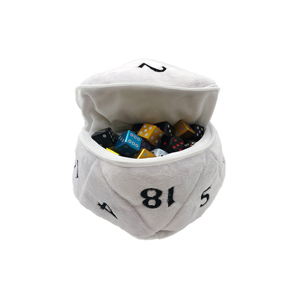 Ultra Pro Dice Bag: d20 Plush - D&D White w/ Black