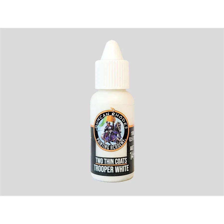 trooper white - two thin coats