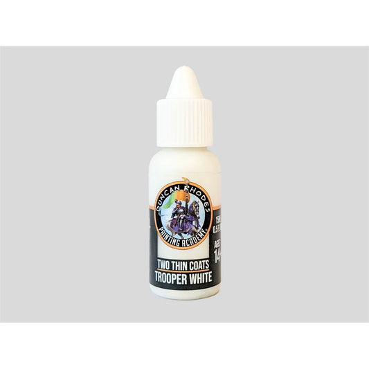 trooper white - two thin coats